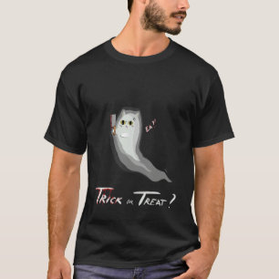T-shirt Halloween Trick Ou Traiter Le Fantôme De Chat Tena
