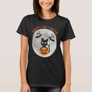 T-shirt Halloween Trick Ou Treat Citrouille Pleine lune No