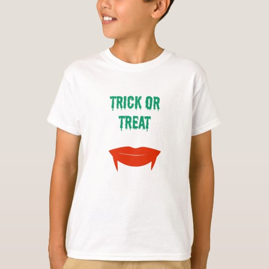 T-shirt Halloween - Trick ou Treat Fangs (Devant)