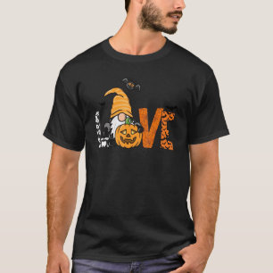 T-shirt Halloween Trick Treat Love Halloween Gnome Motif