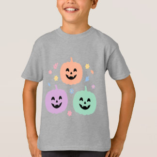 T-shirt Halloween Trio de Citrouilles Pastel Migno