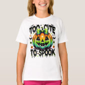 T-shirt Halloween trop mignon pour parler Citrouille Coque (Devant)