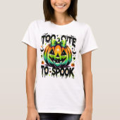 T-shirt Halloween trop mignon pour parler Citrouille Coque (Devant)