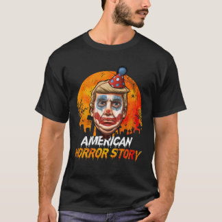 T-shirt Halloween Trump Clown américain histoire d'horreur
