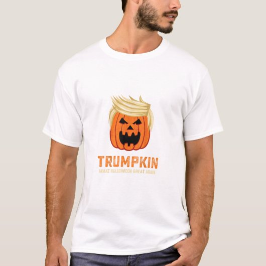 T-shirt Halloween Trumpkin Funny - Éffrayant Slogan parodi (Devant)