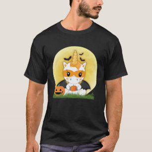 T-shirt Halloween Unicorn Enfants Tick ou Treat Citrouille