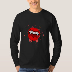 T-shirt Halloween Vampie Dents Costume Halloween Trick Tre