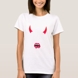 T-shirt Halloween Vampire Éffrayant Déplaisant Zombie Horn