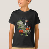 T-shirt Halloween Vampire équitation T Rex Fun Boys Girls (Devant)