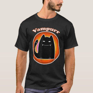 T-shirt Halloween Vampire Kitten noir Dracula Vampurr Chat
