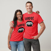 T-shirt Halloween Vampire Rouge Épouvantable (Unisexe)