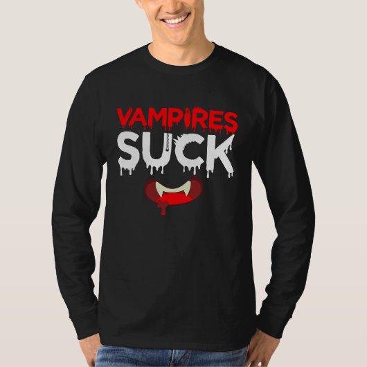 T-shirt Halloween Vampire Sayings  Creepy Werewolf Bloodsu (Devant)