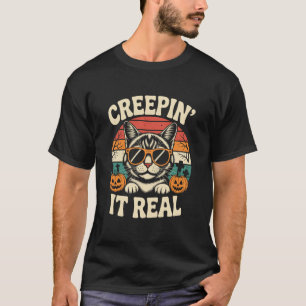 T-shirt Halloween véritable chat tigré amateur hommes femm