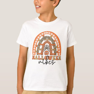 T-shirt Halloween Vibes Boho Arc-en-ciel Automne Halloween