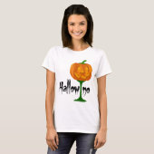 T-shirt Halloween vin Citrouille Hallowino (Devant entier)