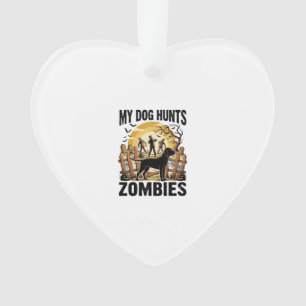 T-shirt Halloween Vintage Chien de Chasse aux Zomb