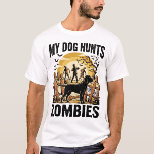 T-shirt Halloween vintage de chien de chasse aux z