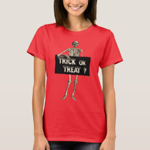 T-shirt Halloween vintage, squelette Trick or Treat