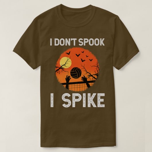 T-shirt Halloween Volleyball Player Spike Game Sport Net (Design devant)