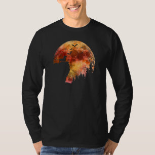 T-shirt Halloween Wiener Dachshund race Pleine lune Éffray