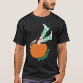 T-SHIRT HALLOWEEN WILWEST COWBOY BOOTS HOWDY CITROUILLE (Devant)
