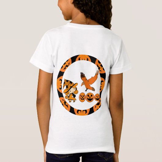 T-Shirt Halloween Witch Bash Jack-o'-lantern Fille d'anniv (Dos)