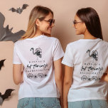 T-shirt Halloween Witch of Honor Bachelorette<br><div class="desc">Ce t-shirt de soirée sorcière d'honneur est doté d'un design Halloween éffrayant et d'une police de script arc-en-ciel complète. C'est le complément parfait à une soirée de bachelorette sur le thème de la sorcière Halloween, voir la boutique pour assortir des articles de bachelorette sorcière et des t-shirts de sorcière suprême....</div>