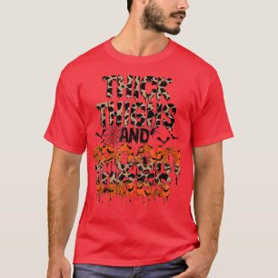 T-shirt Halloween Women's Thick Thighs And Spooky Vibes