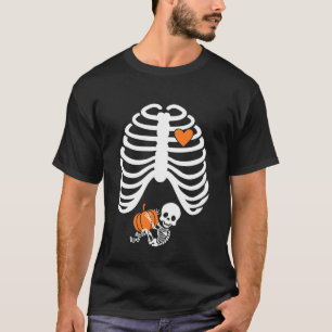 T-shirt Halloween XRay Grossesse Bébé en Route Cage Thorac