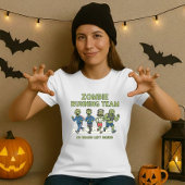 T-shirt Halloween Zombie Coureur d'équipe Tee; Aucun cerve