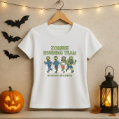 T-shirt Halloween Zombie Coureur d'équipe Tee; Aucun cerve