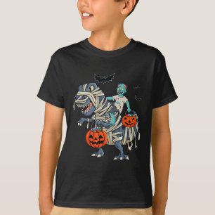 T-shirt Halloween Zombie équitation T Rex Garçons filles e