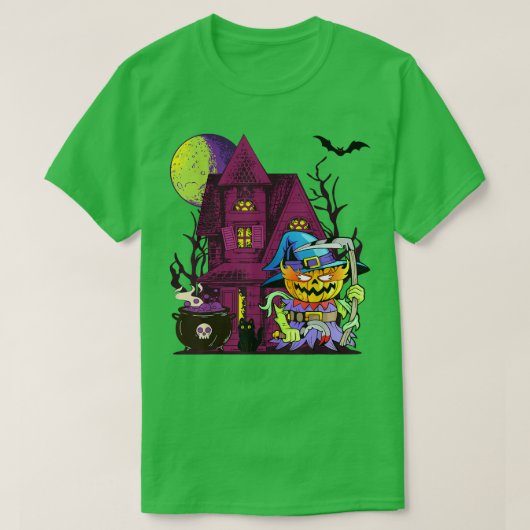 T-shirt Halloween Zombie Evil Tueur Demon Citrouille Horre (Design devant)