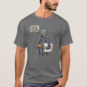 T-shirt Halloween Zombie morte et fatigué