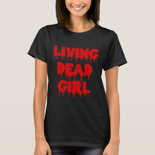 T-shirt Halloween Zombie sang couler Vidéo Zombie Vivre mo