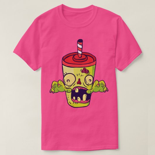 T-shirt Halloween Zombie Soda Monster Fast Food Lover Drop (Design devant)