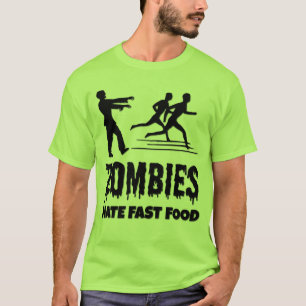 T-shirt Halloween Zombies Hate Fast Food Joggers Drôle