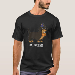 T-shirt Halloweenie Drôle de Saucisse Chien Jeu de Mots Fo