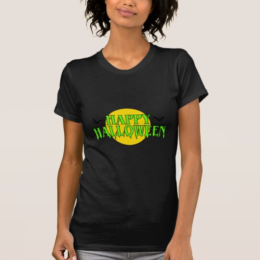 T-shirt HalloweenT-Chemise heureuse (Devant)