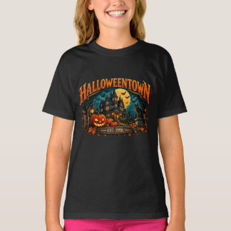 T-shirt Halloweentown Établie en 1998, Enfants Rétro Hallo