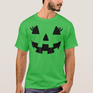 T-shirt Hallowen Costume Funny Jack O Lantern Face Pumkin