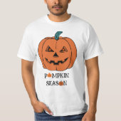 T-shirt hallowen "Pumpkin Season Vibes" (Voorkant)