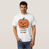 T-Shirt hallowen "Vibes de saison Citrouille" (Devant entier)