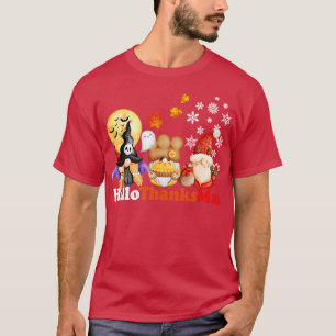 T-shirt HallowThanksMas Halloween Thanksgiving Day Christa