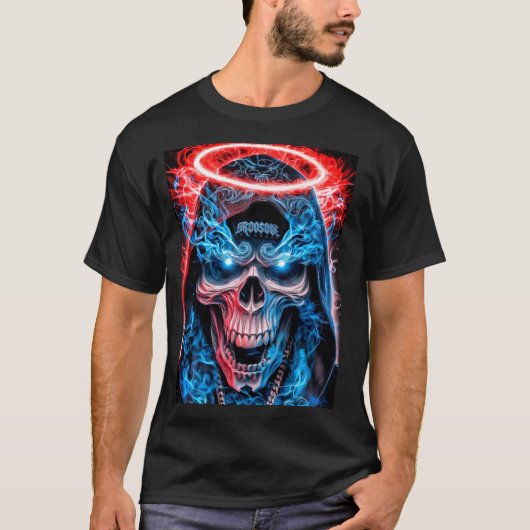 T-shirt Halo Skull Drip (Devant)