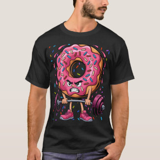 T-shirt Haltère de beignet Levage de poids Drôle de forme 