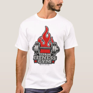 T-shirt Haltère de musculation personnalisé Fitness Gym