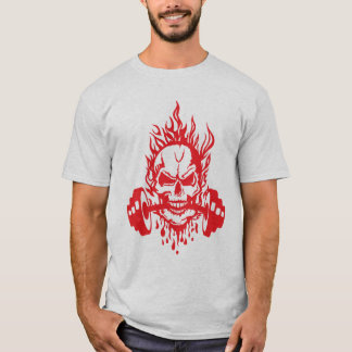 T-shirt haltere_musculation_tete_mort_flamme_sang_goutte_s