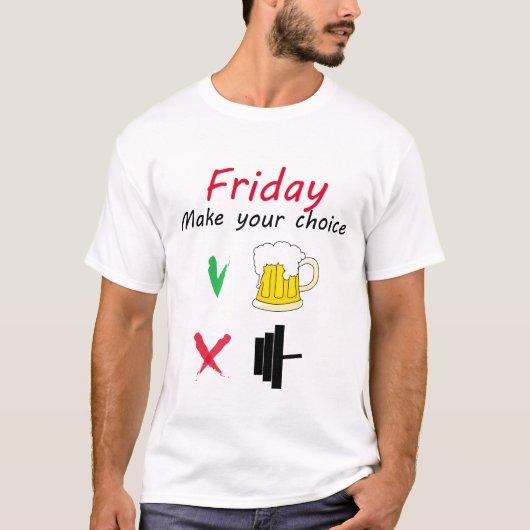 T-shirt Haltère vs bière (Devant)