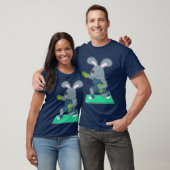 T-shirt Haltères de musculation de bodybuilder de lapin (Unisexe)
